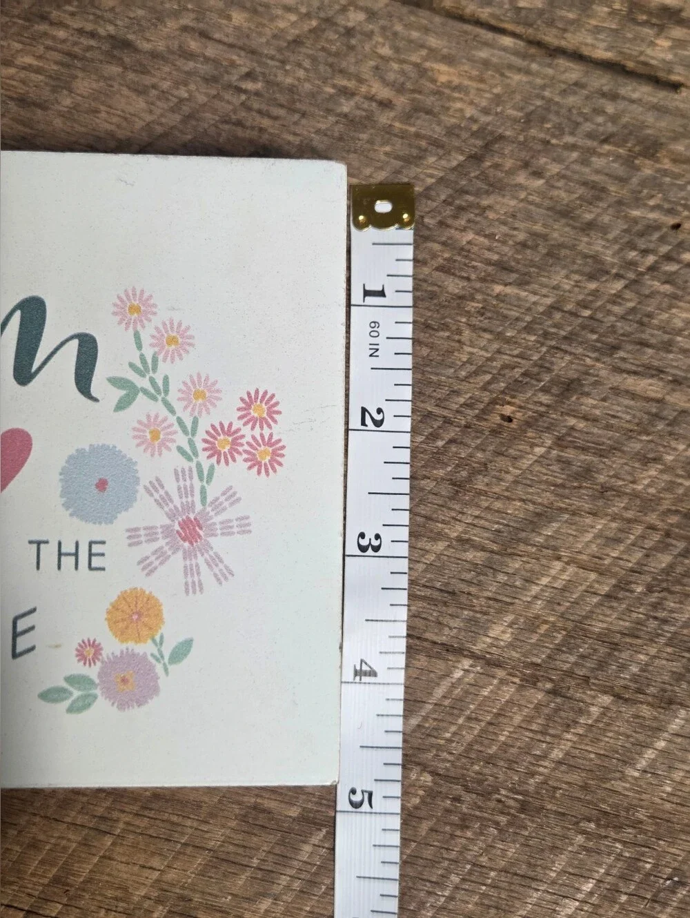 Mom Life Decorative Wall Plaque - White with Pastel Floral Accents ~ Bin 1D